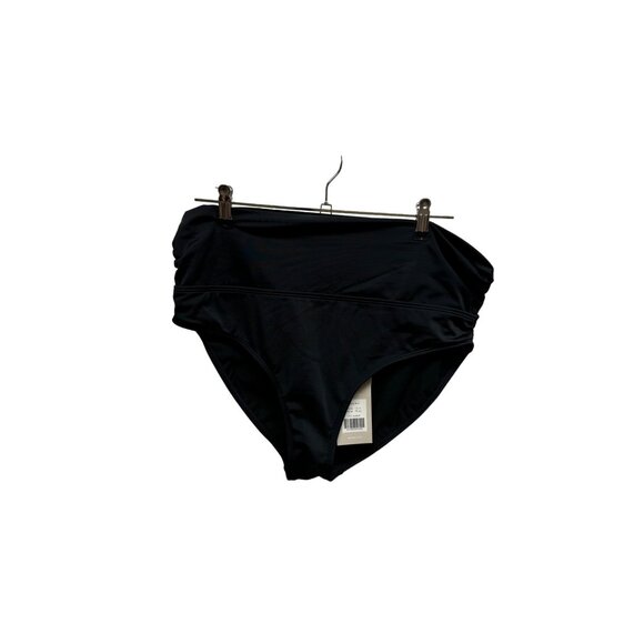 Boden Black EZE Fold Over Swimsuit Bottom Women US 12 UK 16 - Picture 1 of 4